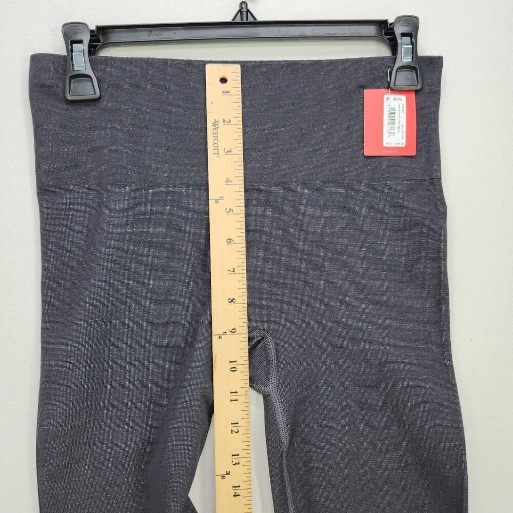 Spanx® Seamless Leggings Compression Track Stripe in Graphite Dust Size Medium - Picture 8 of 13